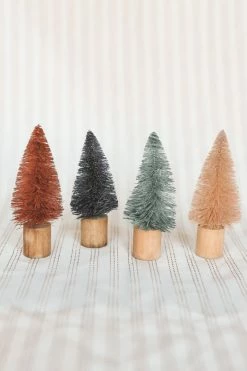 CREATIVE CO OP MINI BOTTLE BRUSH TREE DECOR SET Home