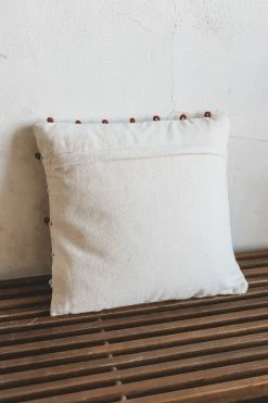 CREATIVE CO OP HOLIDAY EMBROIDERED COTTON PILLOW