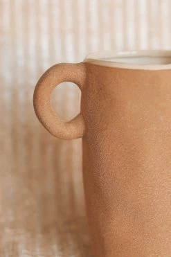 BLOOMINGVILLE TERRA COTTA STONEWARE VASE W/ HANDLES Home