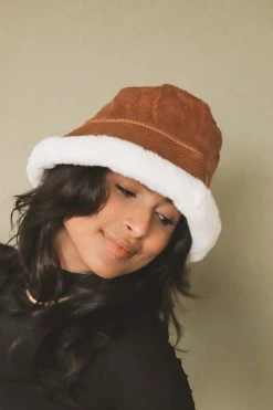 OLIVE & PIQUE ACCESSORIES MAE CORDUROY BUCKET HAT