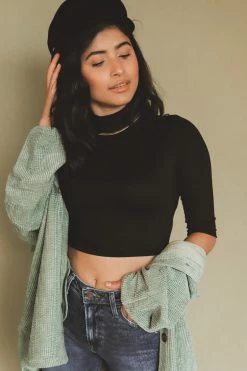 HEART & HIPS AYLA MOCK NECK TOP Tops