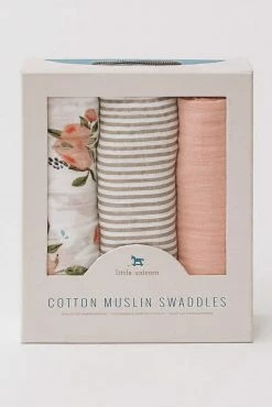 LITTLE UNICORN COTTON MUSLIN SWADDLE 3-PACK · WATERCOLOR ROSES Baby + Kids