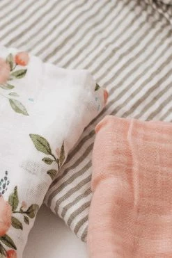 LITTLE UNICORN COTTON MUSLIN SWADDLE 3-PACK · WATERCOLOR ROSES Baby + Kids