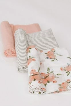 LITTLE UNICORN COTTON MUSLIN SWADDLE 3-PACK · WATERCOLOR ROSES Baby + Kids