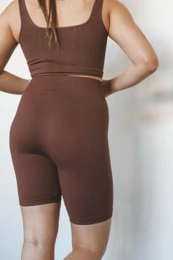 NIKIBIKI CHEVRON HIGH-WAIST BIKE SHORTS