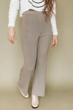 MISS LOVE KELLYN RIB KNIT PANTS