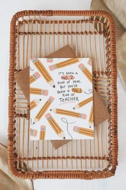 KAT FRENCH DESIGN NUMBER ONE TEACHER CARD