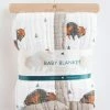 LITTLE UNICORN Baby + Kids COTTON MUSLIN BABY BLANKET · BISON