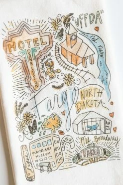 SIGNETSEALED FARGO ATTRACTIONS TEA TOWEL