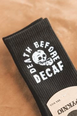 PYKNIC ACCESSORIES DEATH BEFORE DECAF CREW SOCKS