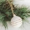 CREATIVE CO OP Home PAPER MACHE BALL ORNAMENT
