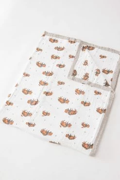 LITTLE UNICORN Baby + Kids COTTON MUSLIN QUILT · BISON