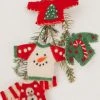 CREATIVE CO OP Home WOOL FELT SWEATER ORNAMENT