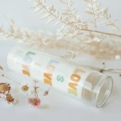 PADDYWAX Home SPARK RAINBOW LOVE IS LOVE CANDLE · EUCALYPTUS SANTAL