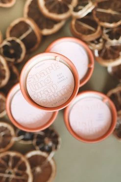 PADDYWAX Home PINK + CORAL COLOR BLOCK CANDLE · SPARKLING GRAPEFRUIT