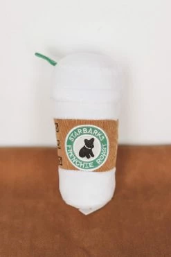 HAUTE DIGGITY DOG STARBARKS COFFEE CUP DOG TOY - LARGE LIFESTYLE