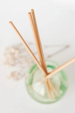 PADDYWAX Home REALM GREEN BUBBLE REED DIFFUSER · GREEN TEA + MELON