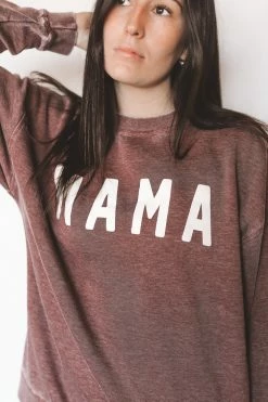 KITTSONA CUSTOM CLOTHING MAMA BURNOUT CREWNECK