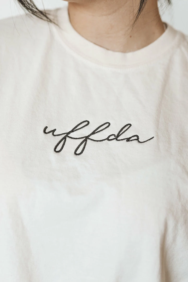 HumanKIND UFFDA SCRIPT EMBROIDERED TEE Tees 7 HumanKIND UFFDA SCRIPT EMBROIDERED TEE Tees