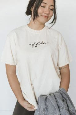 HumanKIND UFFDA SCRIPT EMBROIDERED TEE Tees 10 HumanKIND UFFDA SCRIPT EMBROIDERED TEE Tees