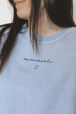 HumanKIND Crewneck Sweatshirts MINNESOTA EMBROIDERED CORDED CREWNECK