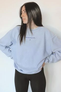 HumanKIND Crewneck Sweatshirts MINNESOTA EMBROIDERED CORDED CREWNECK