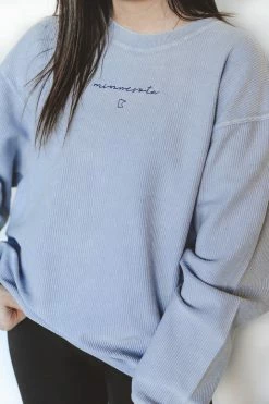 HumanKIND Crewneck Sweatshirts MINNESOTA EMBROIDERED CORDED CREWNECK