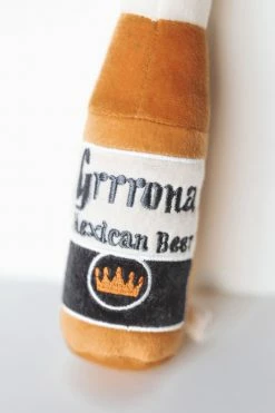 HAUTE DIGGITY DOG GRRRONA BEER DOG TOY - LARGE LIFESTYLE