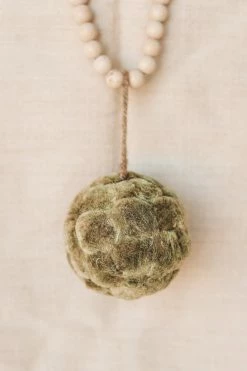 CREATIVE CO OP Home ROUND SISAL BALL ORNAMENT