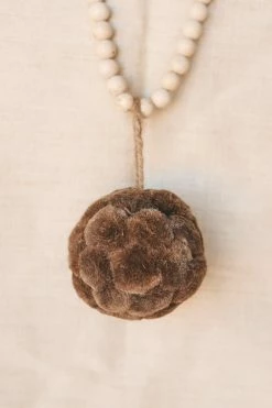 CREATIVE CO OP Home ROUND SISAL BALL ORNAMENT