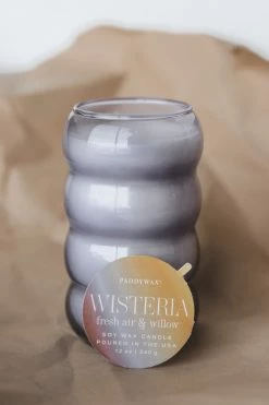 PADDYWAX Home REALM PURPLE BUBBLE CANDLE · FRESH AIR + WILLOW