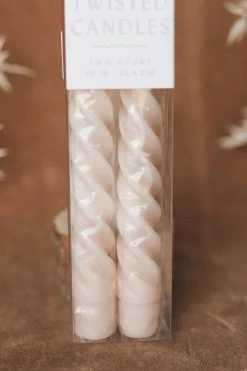 PADDYWAX Home TWISTED TAPER CANDLE 2-PACK · BLUSH