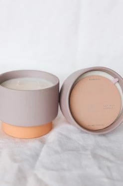 PADDYWAX ORANGE + PURPLE COLOR BLOCK CANDLE · VIOLET VANILLA Home