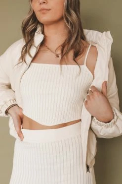 MISS LOVE STELLA KNIT CROP TOP