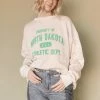 CHICKA-D Tops ND ATHLETIC DEPT. BURNOUT CREWNECK