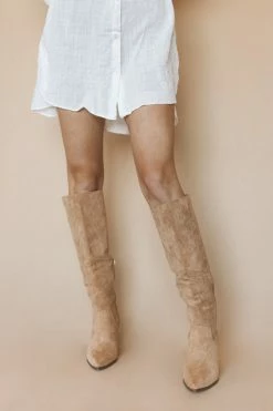 LET'S SEE STYLE LACEY KNEE-HIGH BOOTS
