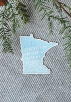 STICKER MULE State Pride SOMEBODY IN MN MAGNET · BLUE