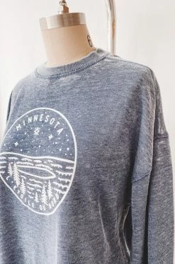 HumanKIND MN SEAL BURNOUT CREWNECK Tops