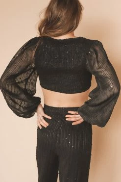 EMORY PARK INTO THE NIGHT CROP TOP