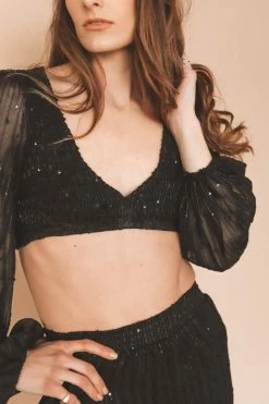 EMORY PARK INTO THE NIGHT CROP TOP