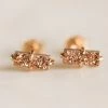 JAXKELLY ACCESSORIES DRUZY BAR STUD EARRINGS · ROSE GOLD