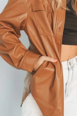 MISS LOVE JAXON LEATHER SHACKET