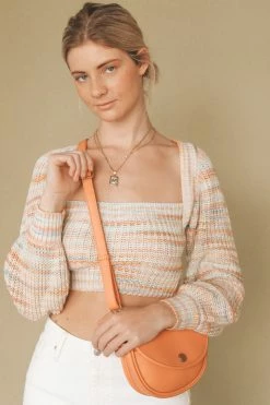 BLUE BLUSH Tops CALLIE CROP TOP