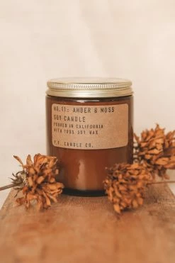 P.F. CANDLE CO. Home AMBER + MOSS SOY CANDLE - 7.2 Oz.