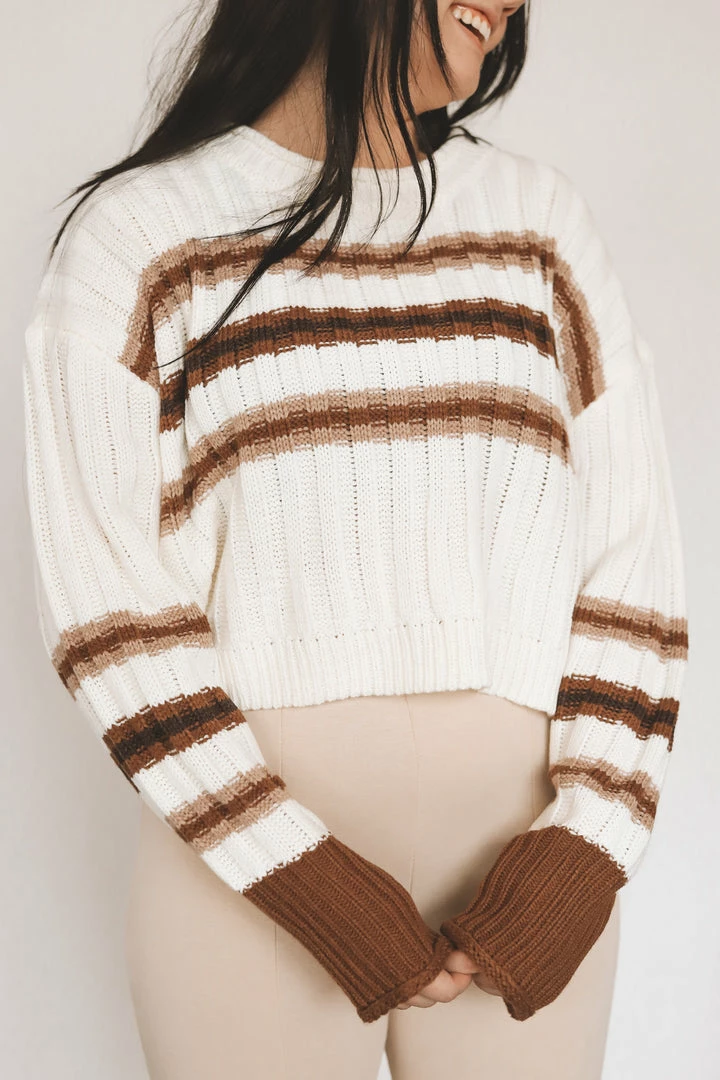 MISS LOVE BRENTWOOD STRIPED SWEATER Tops 4 MISS LOVE BRENTWOOD STRIPED SWEATER Tops