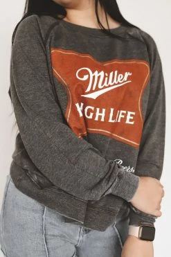 RECYCLED KARMA MILLER HIGH LIFE BURNOUT CREWNECK