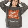 RECYCLED KARMA MILLER HIGH LIFE BURNOUT CREWNECK