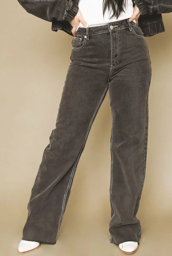 EMORY PARK Bottoms TESS WIDE LEG JEANS 3 EMORY PARK Bottoms TESS WIDE LEG JEANS