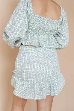 LE LIS Bottoms CARLY GINGHAM MINI SKIRT