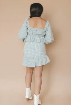 LE LIS Bottoms CARLY GINGHAM MINI SKIRT